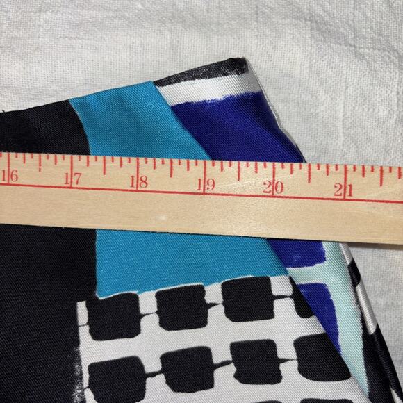 Lane Bryant Blue Geometric A Line Skirt w/ pockets NWT Party Cocktail Plus Sz 20 - Picture 5 of 10